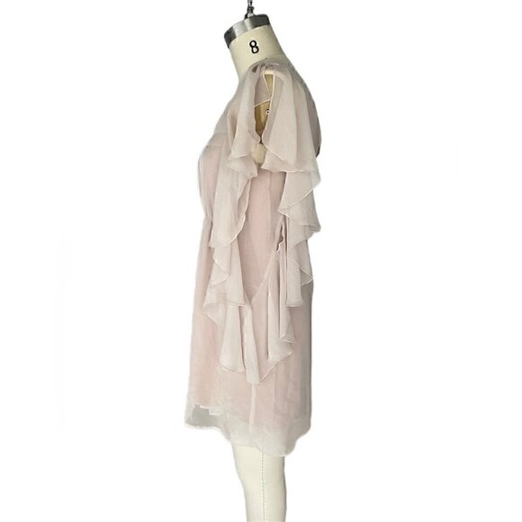 MaxMara Chiffon Pleated Dress Size M - Picture 3 of 10